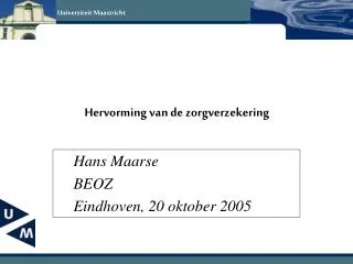 hervorming van de zorgverzekering