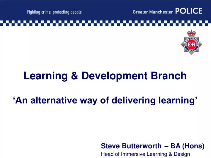 learning development branch an alternative way of delivering learning