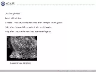 CIGS ink synthesis Stored with stirring