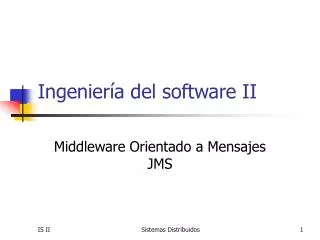 ingenier a del software ii