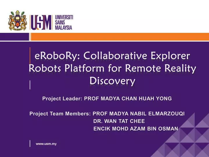 erobory collaborative explorer robots platform for remote reality discovery