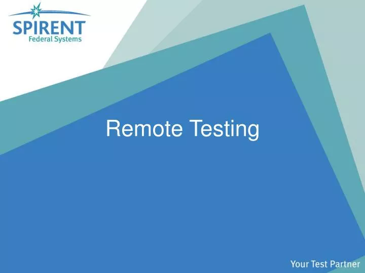 remote testing