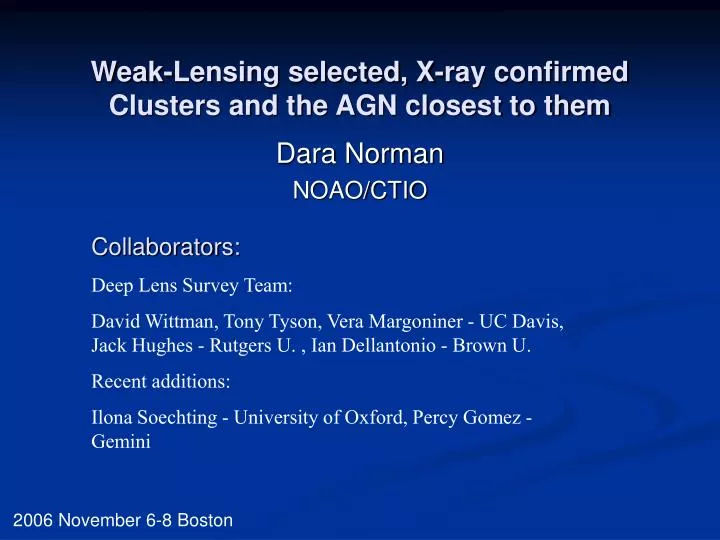 weak lensing selected x ray confirmed clusters and the agn closest to them