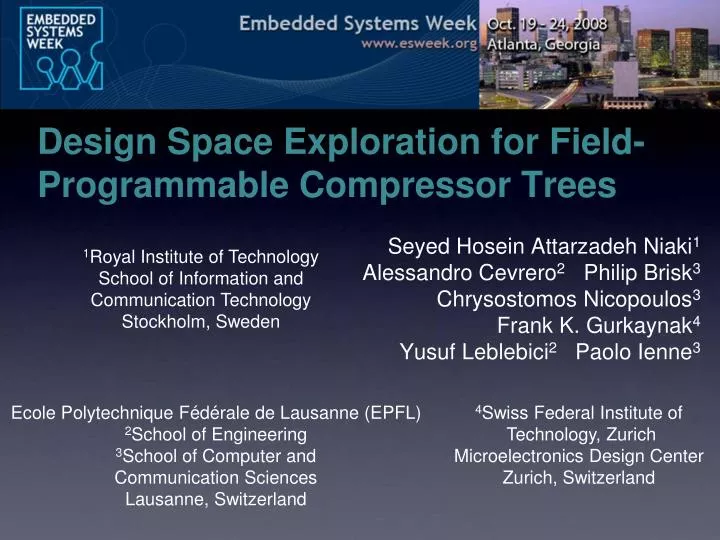 design space exploration for field programmable compressor trees