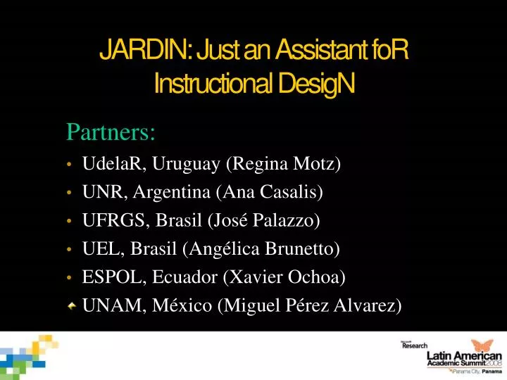 jardin just an assistant for instructional design