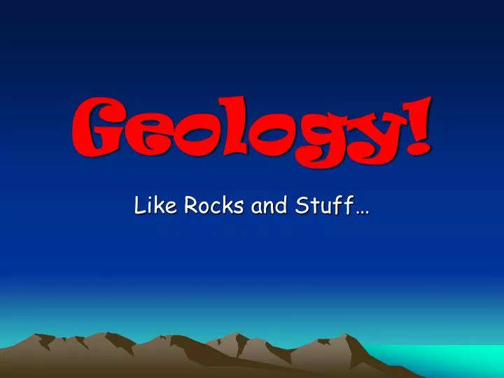 geology