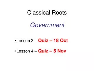 Classical Roots