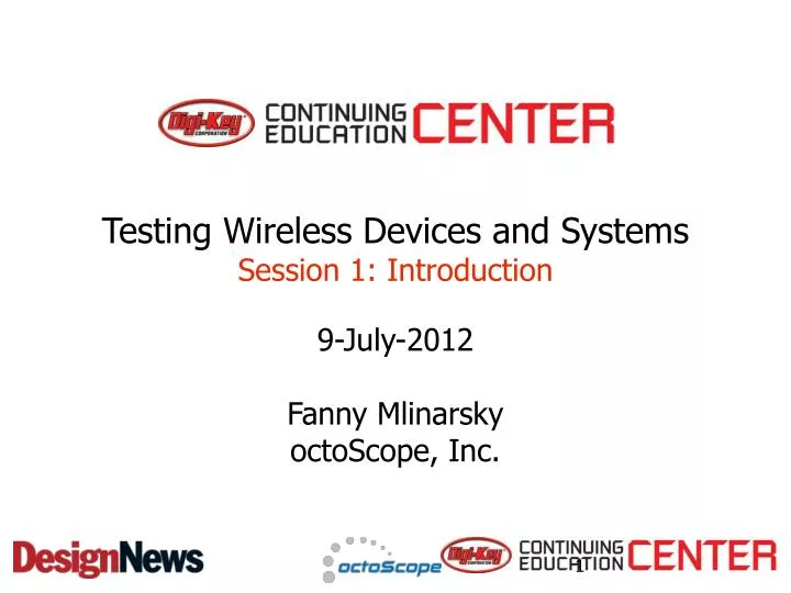 testing wireless devices and systems session 1 introduction
