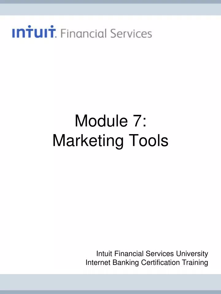 module 7 marketing tools
