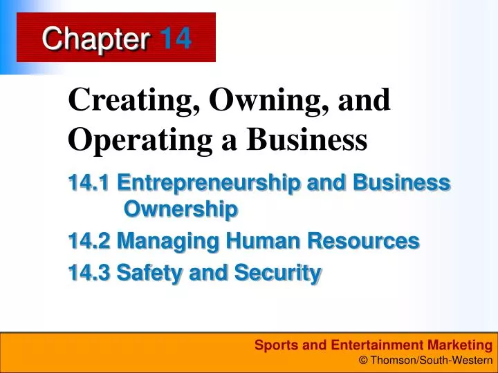 creating owning and operating a business