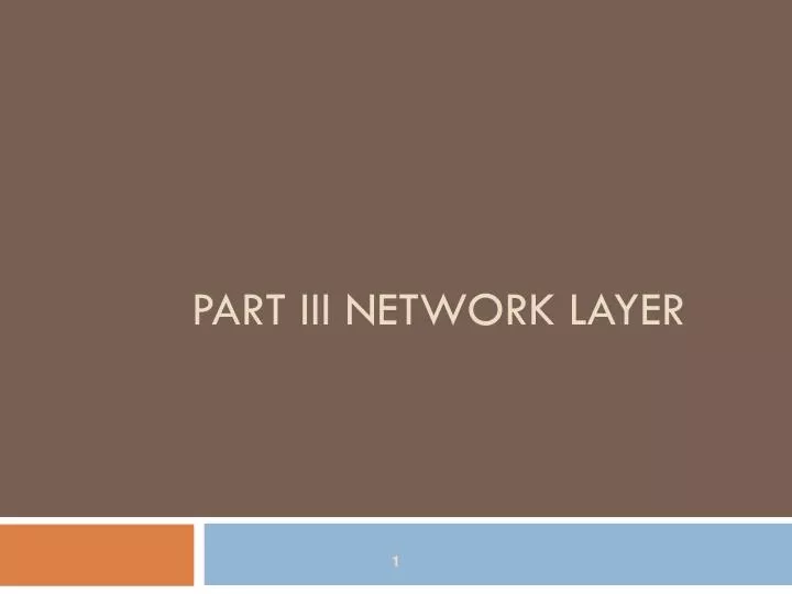 part iii network layer