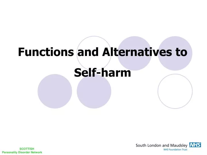 functions and alternatives to self harm