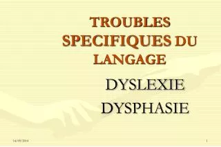troubles specifiques du langage