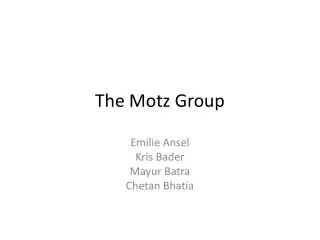 The Motz Group