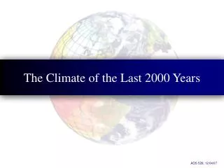 The Climate of the Last 2000 Years