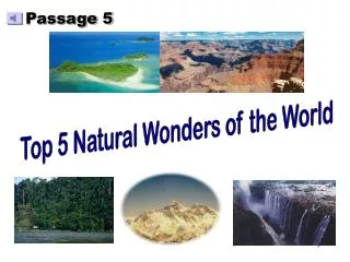 Top 5 Natural Wonders of the World