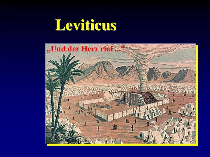 leviticus und der herr rief