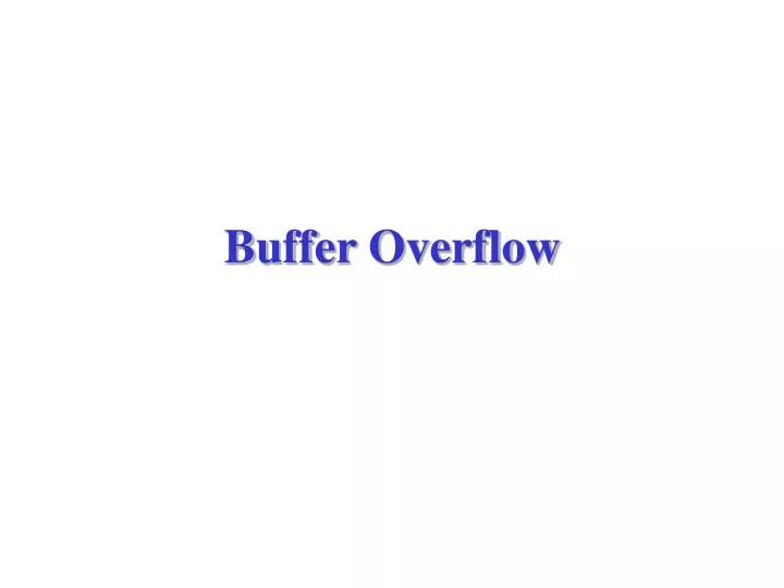 buffer overflow