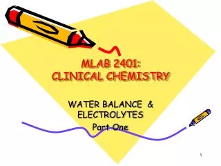 MLAB 2401: CLINICAL CHEMISTRY