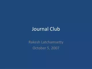 Journal Club