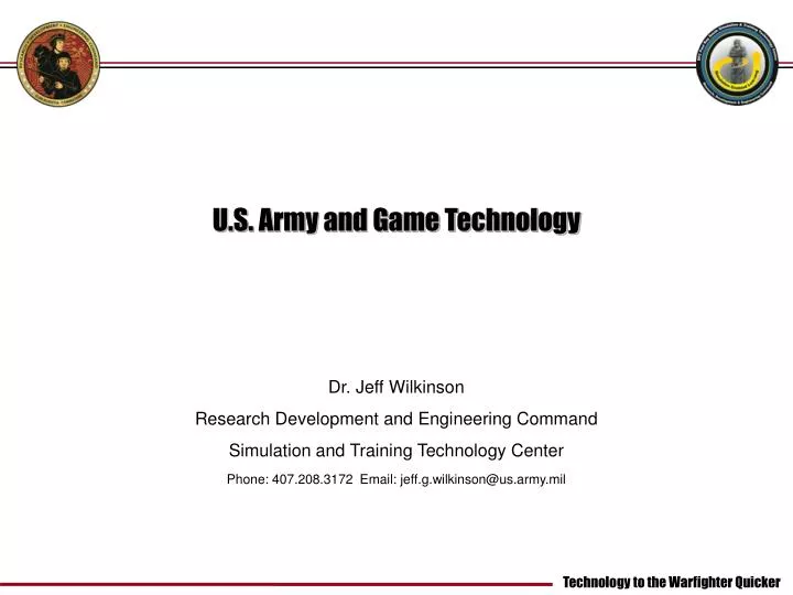 u s army and game technology