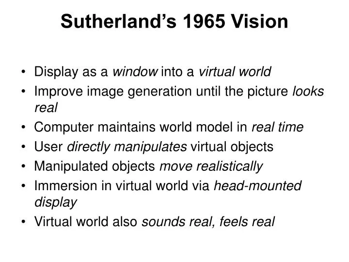 sutherland s 1965 vision