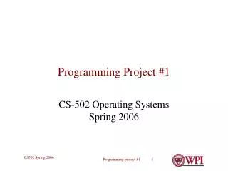 Programming Project #1