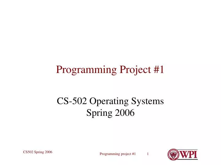 programming project 1