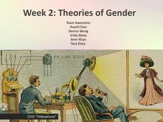 Week 2: Theories of Gender