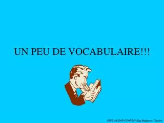 un peu de vocabulaire