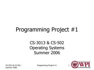 Programming Project #1