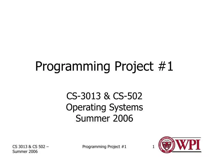 programming project 1