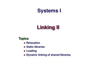 Linking II