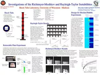 Investigations of the Richtmyer-Meshkov and Rayleigh-Taylor Instabilities