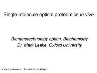 Single-molecule optical proteomics in vivo