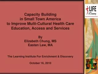 Capacity Building in Small Town America