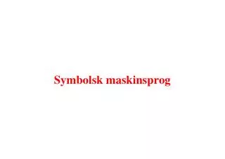 symbolsk maskinsprog