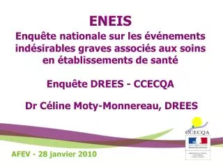 Dr Céline Moty-Monnereau, DREES