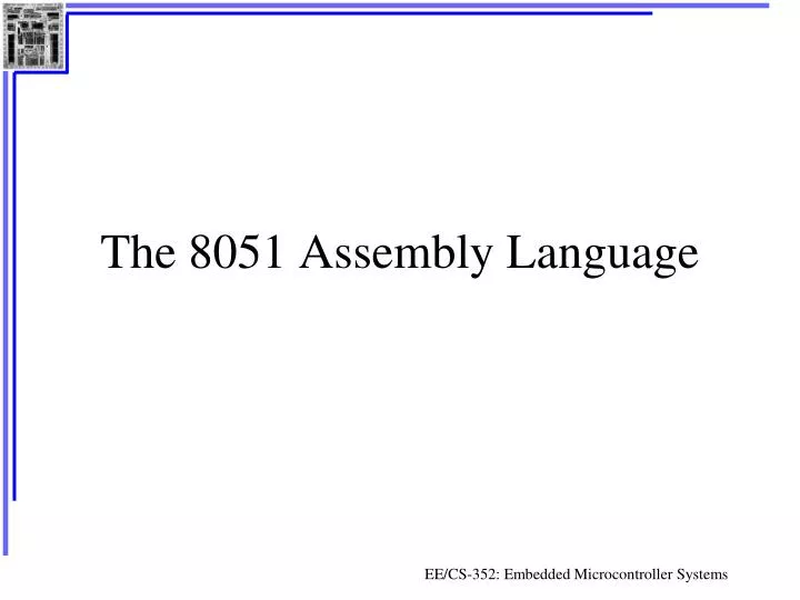 the 8051 assembly language