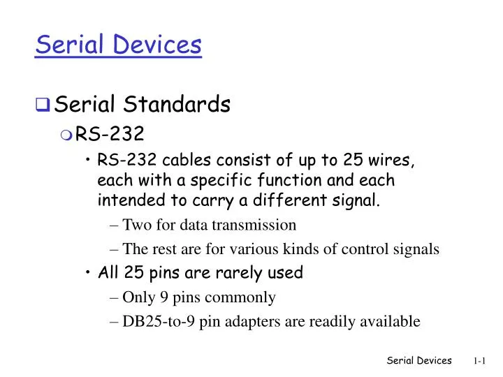 serial devices