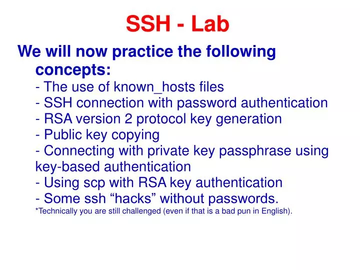 ssh lab