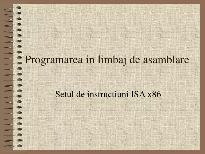 programarea in limbaj de asamblare