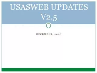 USASWEB UPDATES V2.5