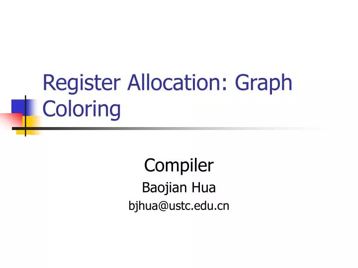 register allocation graph coloring