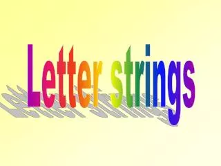 Letter strings
