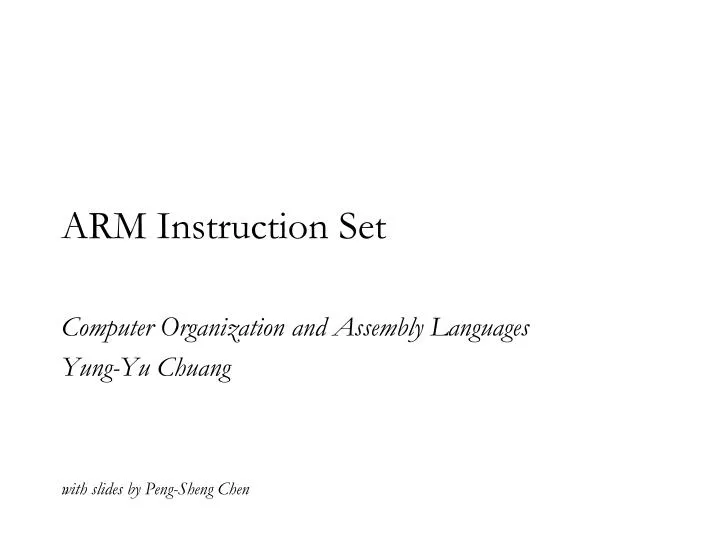 arm instruction set