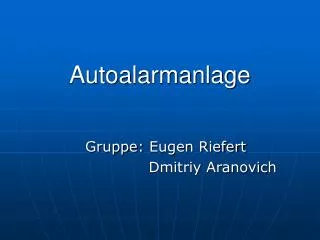autoalarmanlage