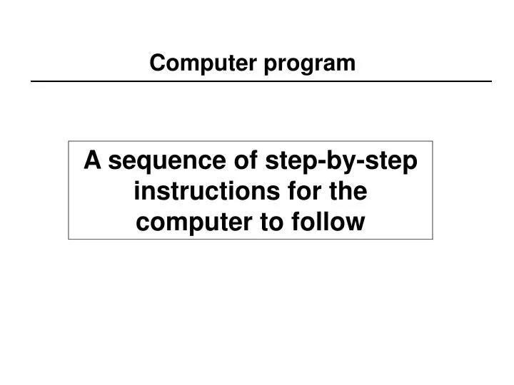 computer program
