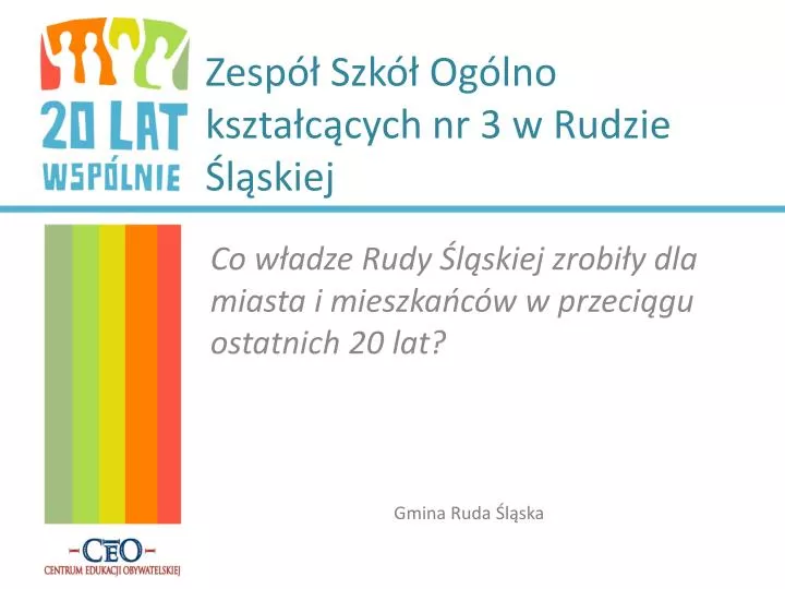 zesp szk og lno kszta c cych nr 3 w rudzie l skiej