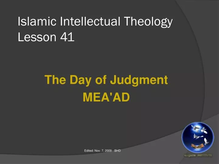 islamic intellectual theology lesson 41